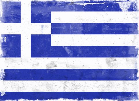 Computer designed highly detailed grunge illustration - Flag of Greece