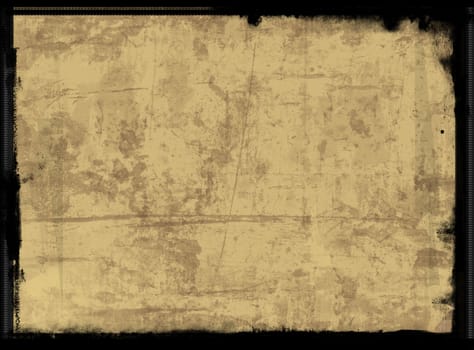 Computer designed highly detailed grunge border and aged textured background with space for your text or image. Great grunge layer for your projects.