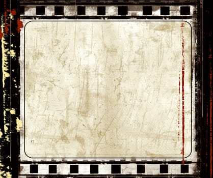 Computer designed highly detailed film frame with space for your text or image. Nice grunge layer for your projects.