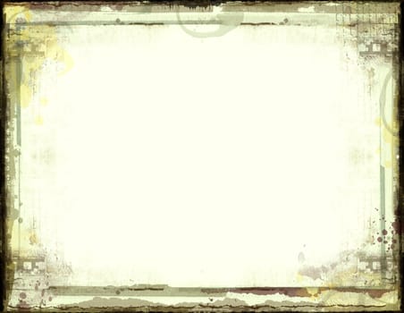 Computer designed highly detailed grunge border with space for your text or image. Great grunge layer for your projects.