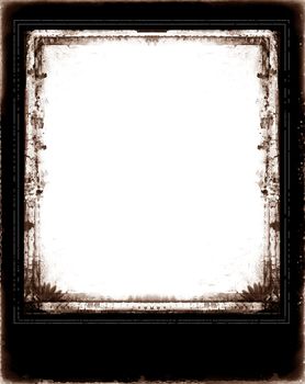 Computer designed highly detailed antique photo frame with space for your text or image. Great grunge layer for your projects.