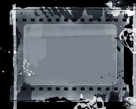 Computer designed highly detailed film frame with space for your text or image.Nice grunge element for your projects