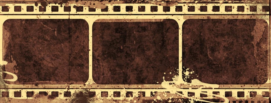 Computer designed highly detailed film frame with space for your text or image.Nice grunge element for your projects