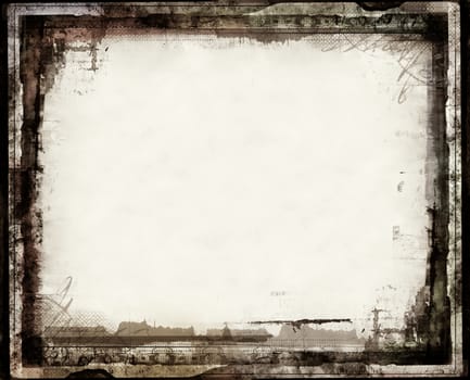 Computer designed highly detailed grunge border with space for your text or image. Great grunge layer for your projects.