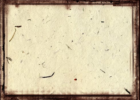 Computer designed highly detailed grunge textured border and aged textured paper background . Great grunge element for your projects