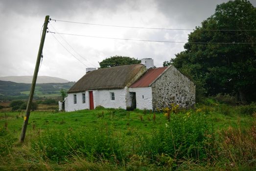 Rural housing of traditional type found in Inishowen, a peninsula in the very north or Ireland