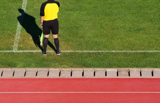 Soccer referee during the match