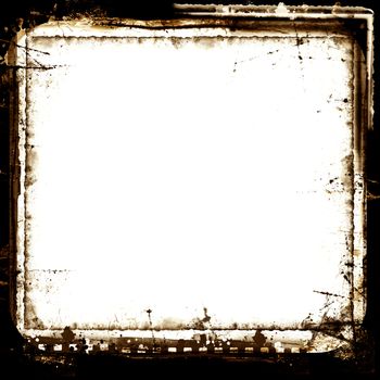 Computer designed highly detailed grunge border with space for your text or image. Great grunge layer for your projects.