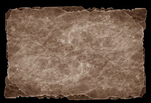 Highly detailed textured antique paper with burned edges studio isolated on white . Great grunge background for your projects. More images like this in my portfolio