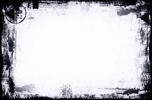 Computer designed highly detailed grunge border with space for your text or image. Great grunge layer for your projects.