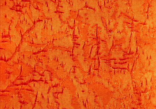 uneven orange fabric - texture. illuminating from beneath behind an object