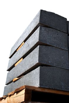 concrete panels, prepared to setting on building