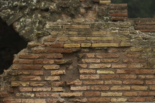 texture series: old castle brick ruins wall background
