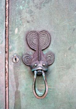 An old fish door knocker.