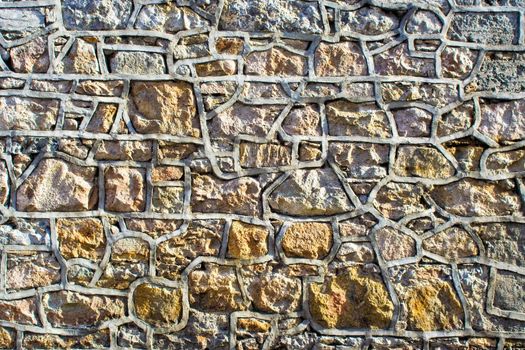 Stone wall with much detail, patterns, and texture