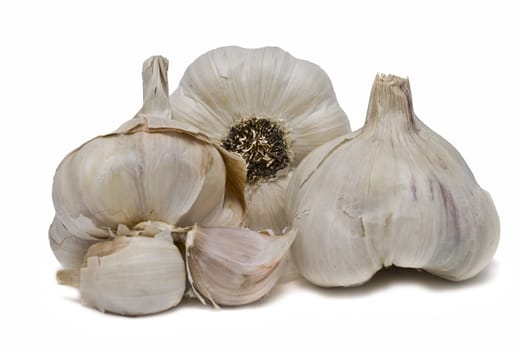 Garlic isolated on a white background.