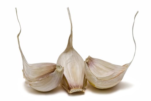 Garlic isolated on a white background.