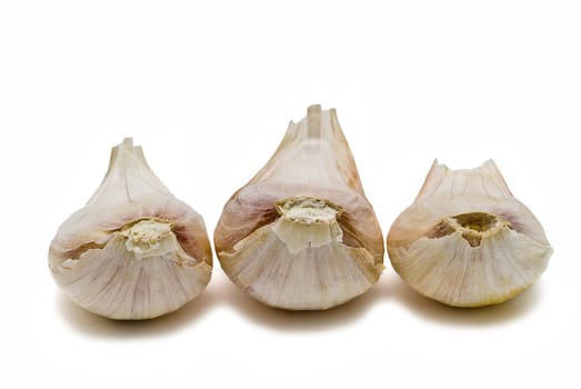 Garlic isolated on a white background.