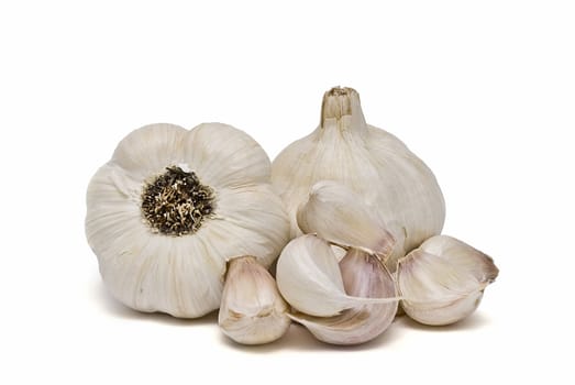 Garlic isolated on a white background.