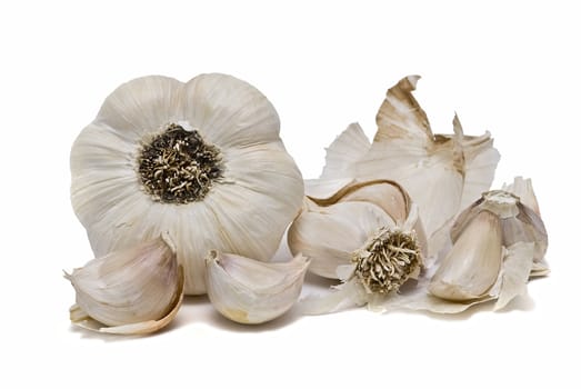 Garlic isolated on a white background.