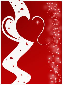 Computer designed abstract background - Valentine's day card