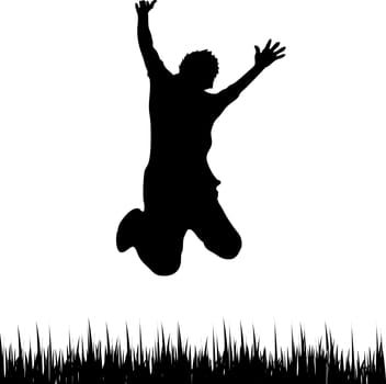 Happy Man Jumping