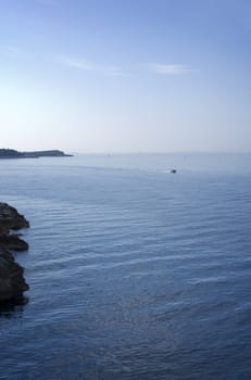 Mediterranean coast on a beautiful sunny day