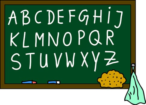 blackboard alphabet