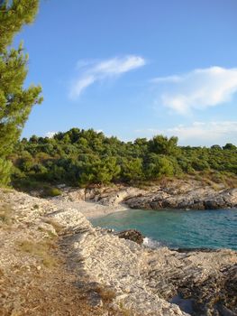 Mediterranean coast on a beautiful sunny day