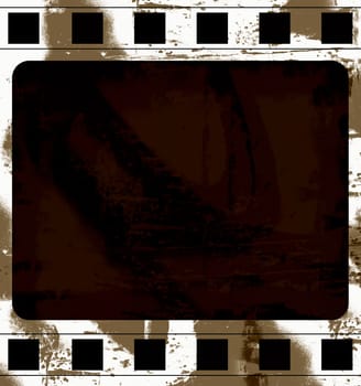 Computer designed highly detailed grunge film frame with space for your text or image