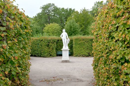The royal garden of Drottningholms Palace in the Stockholm city, Sweden 

