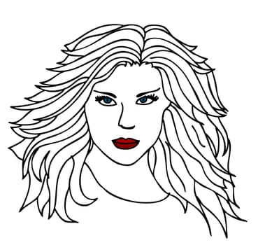 Woman Head Illustration