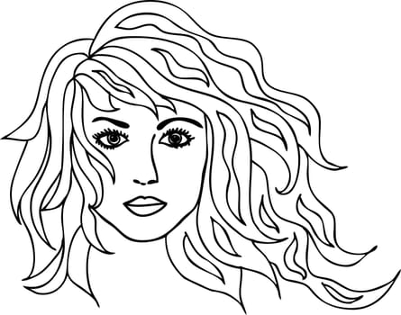 Woman Head Illustration
