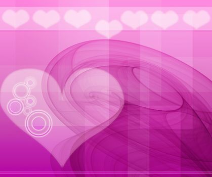 Computer designed abstract background - Valentine's day card