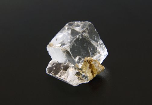 large calcite crystals on a gray background