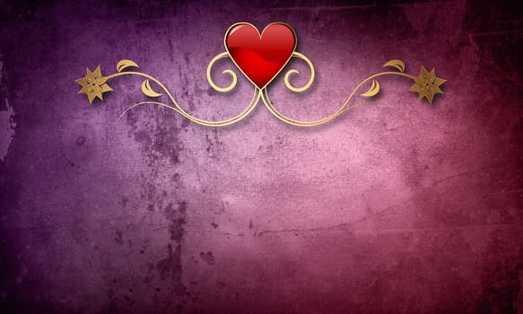Editable abstract grunge style Valentines day background with space for your text. More images like this in my portfolio