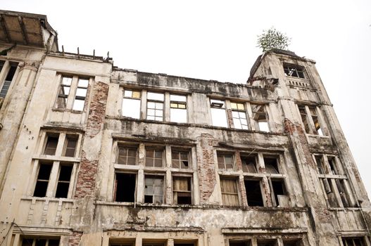 Ruined building in Old town Jakarta, indonesia