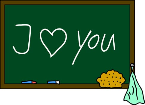 blackboard I love you