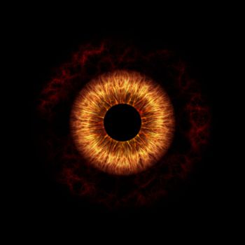 a nice dark devil eye with fire iris