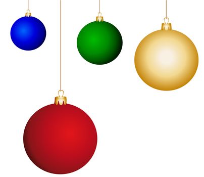 colorful christmas balls