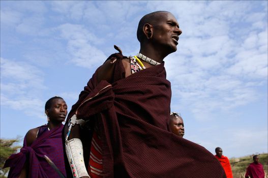 The Maasai (also Masai) are a Nilotic ethnic group of semi-nomadic people located in Kenya and northern Tanzania.On March, 5th 2009. Tanzania. 
