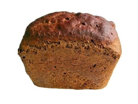 Muffin sulphur bread on white background