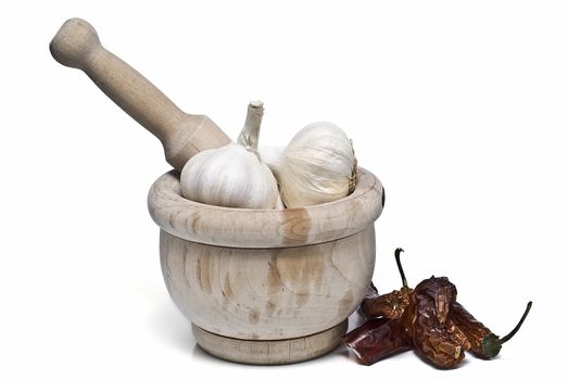 Mediterranean spices isolated on a white background.