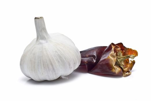 Mediterranean spices isolated on a white background.