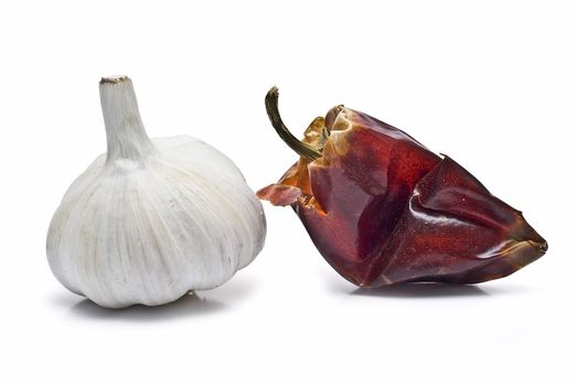 Mediterranean spices isolated on a white background.