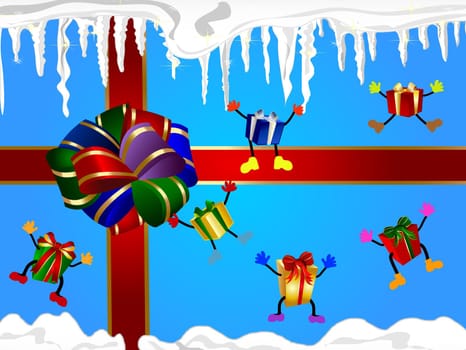 illustration of a christmas present background