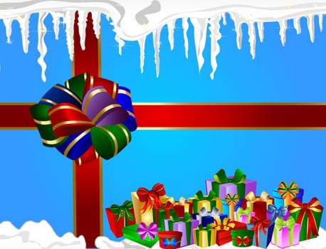 illustration of a christmas present background