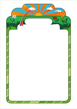 empty nature theme frame, can be used as a diploma, certificate, etc.
