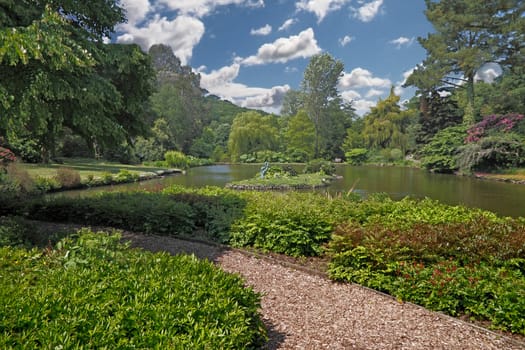 A magnificent garden in Devon, England.