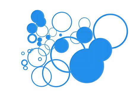 Blue Disco Bubbles 3d in high resolution digital